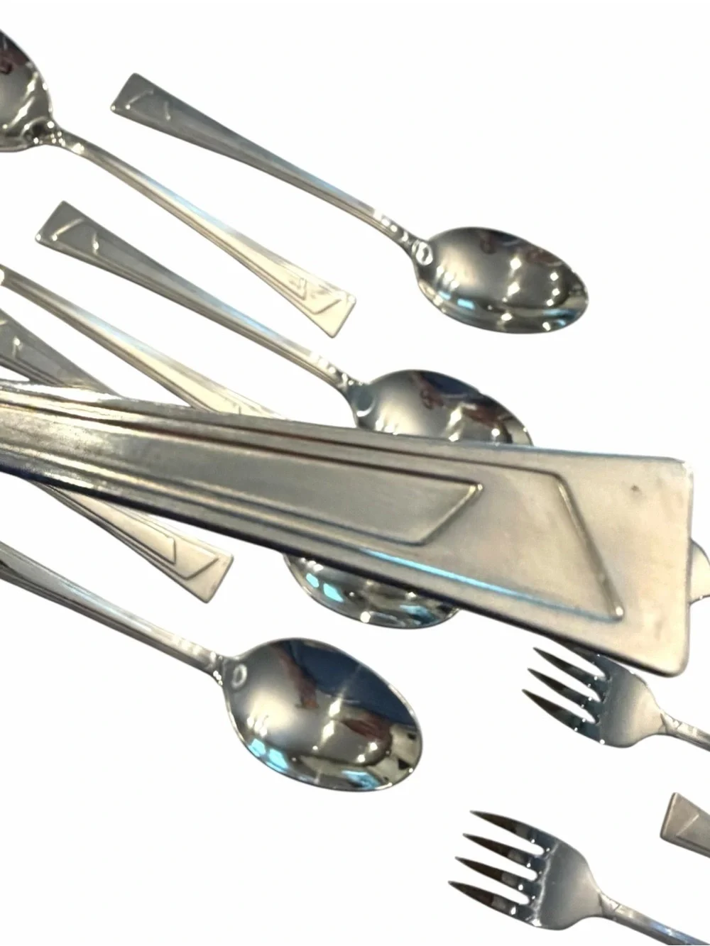 Oneida TREES Mirror Glossy Stainless Flatware Lot Replacement Set 24 Pieces